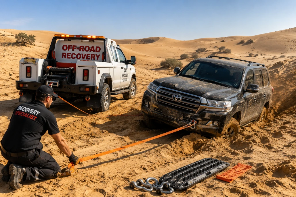 Desert & Off-Road Recovery / Winching (انتشال الصحراء والطرق الوعرة / السحب بالونش)